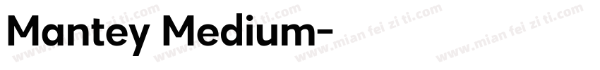 Mantey Medium字体转换